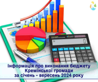 Інформація про виконання бюджету Кремінської ТГ за січень-вересень 2024 року