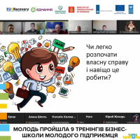 В межах роботи Молодіжного простору «Твоя територія» завершено бізнес-школу молодого підприємця